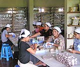 ブラッドワンギの石鹸は、ウブドの工場で作られています