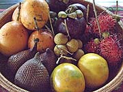 バリならではのトロピカルフルーツの数々