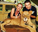 動物と一緒の写真が撮れます