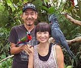 鳥と一緒に・・・ハイ、チーズ