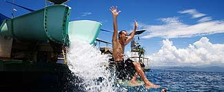 ３５ｍのウォータースライダー