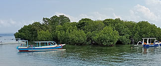 レンボンガン島の海
