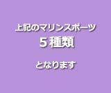 上記のマリンスポーツ５種類となります