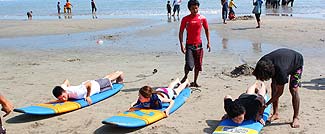 インストラクターと一緒にイメージトレーニング