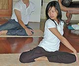 自然を感じながらのヨガ